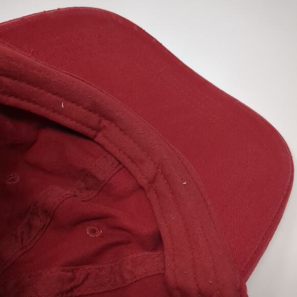 Courage Slideback Hat Red Medium Adjustable Solid 6 Panel Vent Holes - Picture 8 of 10